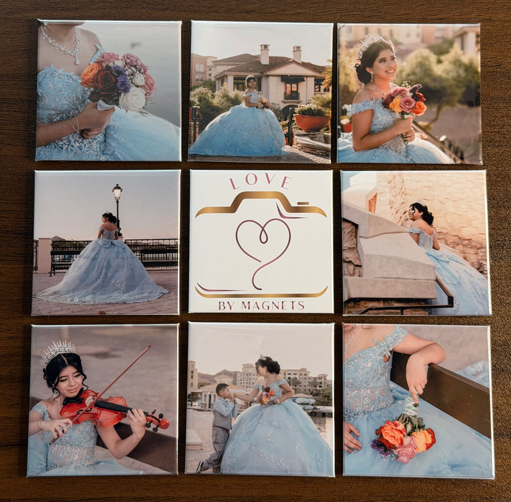 2.5x2.5  Custom Photo Magnets (Set of 9)